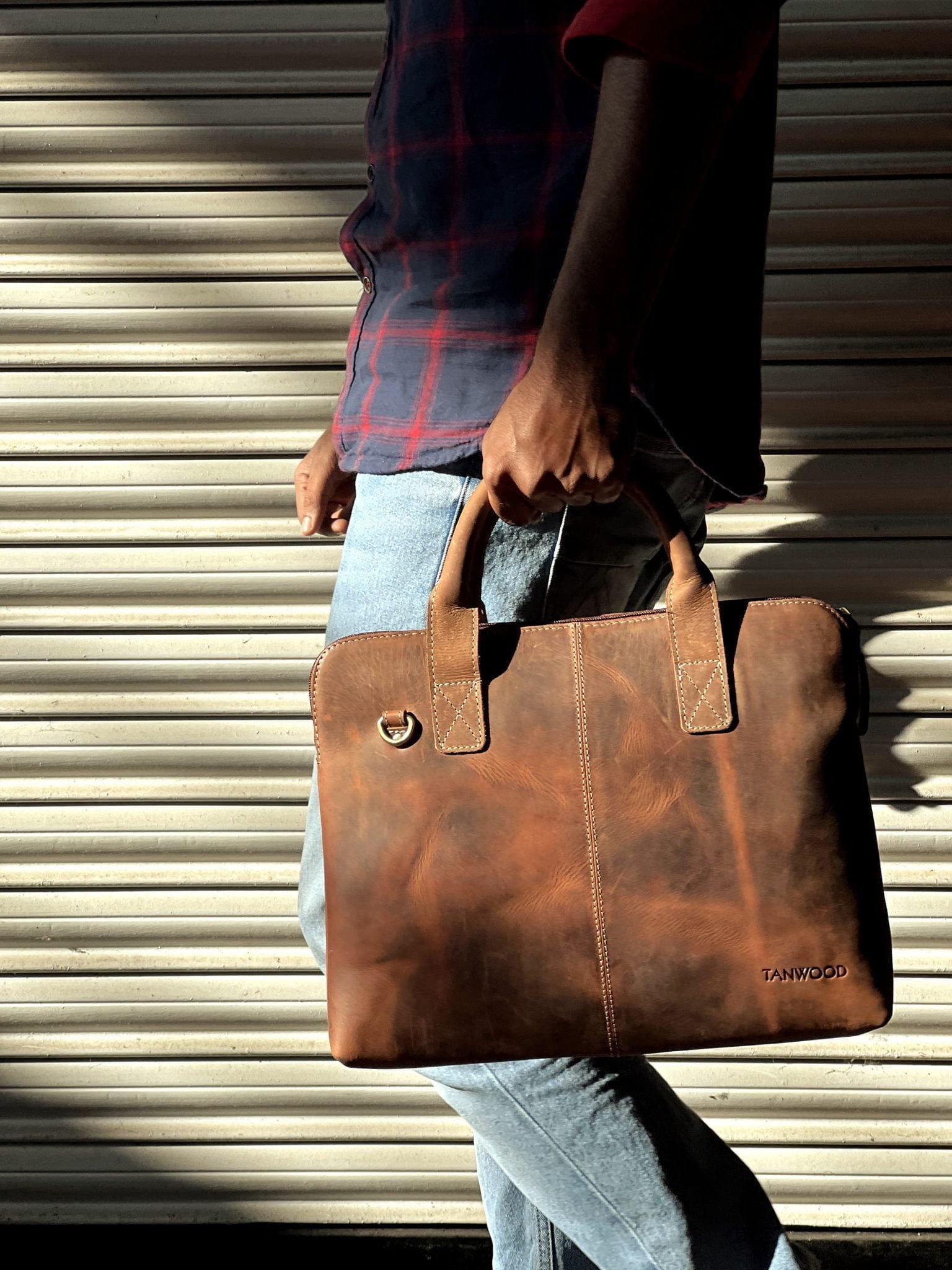 TANWOOD Pure Leather mini laptop bags up to 14 inch display Tanwood