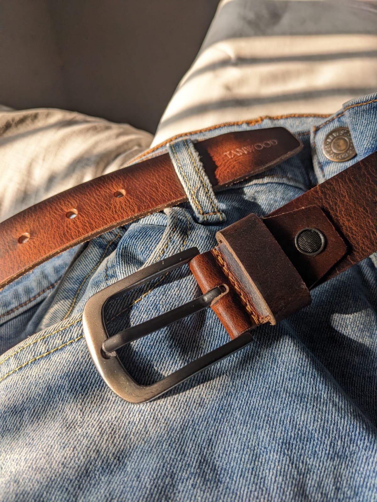 TANWOOD pure leather Raw Belt with doubling effect Tanwood Leather